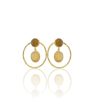 Kadir Jewellery 22 Ayar Altın Kaplama Kadın Halka Küpe -El İşçiliği Ve Hipoalerjenik Küpe (Sarı)