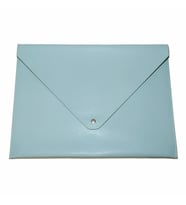 Çıtçıtlı Deri Zarf Dosya A4 Rainbow Vegan Portföy 200 Yaprak Kapasiteli 25,5x33,5 cm (Su Yeşili)