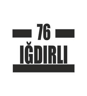 76 Iğdırlı Araba Sticker siyah 16x9 CM (Siyah)