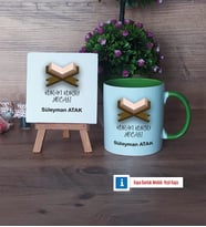 Kuran Kursu Hocası Dekoratif Taş, Kupa Bardak Kırmızı Hediye (Model 13)