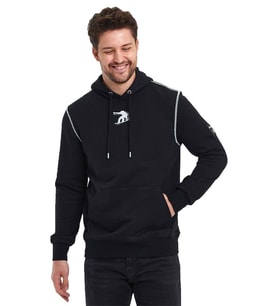 Snowboard Nakış Logo Baskılı Gri Sweatshirt (Siyah)