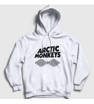 Presmono Unisex Gri Cover Arctic Monkeys Kapüşonlu Sweatshirt 12992tt (Beyaz)