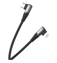 LİNKTECH K596 Safe Usb-C - Lightning USB 27W 90 Derece Şarj Kablosu (Siyah)