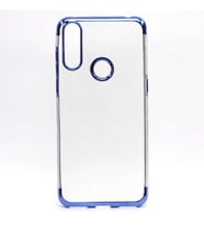 Alcatel 3X 2019 Kılıf Zore Dört Köşeli Lazer Silikon Kılıf (Mavi)