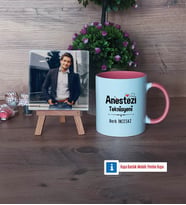 Anestezi Teknisyeni Fotoğraflı Dekoratif Taş, Kupa Bardak Beyaz Hediye (Model 6)