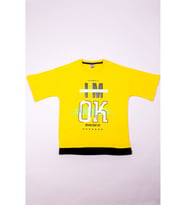 ERKEK ÇOCUK TSHİRT BASKLI A8 (Sarı)