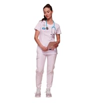 Cherokee Infinity CKE2624A - CKE1123A  Medikal Giyim Doktor Scrubs Cerrahi Takım Likralı Hastane Üniforması (Beyaz)