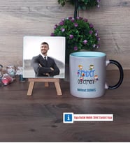Rehber Öğretmen Fotoğraflı Dekoratif Taş, Kupa Bardak Beyaz Hediye Öğretmenler Günü Hediyesi (Model 9)