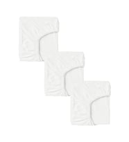 3 Adet Pamuklu ve Lastikli 60 x 120 x 15 cm Penye Bebek Çarşaf (Beyaz)