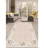 Dijital Kaymaz Taban Yıkanabilir Modern Renkli Salon Halısı Mutfak Halısı Yolluk ND-HT-1497 (Krem)