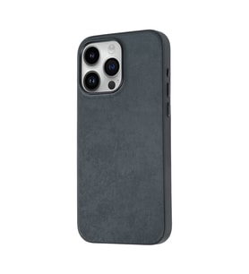 iPhone 15 Pro Uyumlu Kılıf Case, Mikro Fiber Dış ve Kadife İç yüzeyli, Microfiber Cover KAHVRNGİ (Siyah)