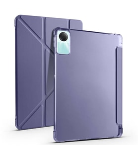 Xiaomi Redmi Pad SE Kılıf Kalem Bölmeli Standlı Smart Cover (Mor)