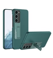 Galaxy S23 Kılıf Zore Kıpta Standlı Kılıf (Koyu Yeşil)