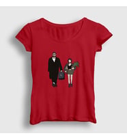 Presmono Kadın Sarı Walk Film Leon T-Shirt 247513tt (Kırmızı)