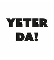 Yeter Da Araba Sticker siyah 17x9 CM (Siyah-Siyah)
