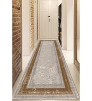 Dijital Baskılı Kaymaz Taban Yıkanabilir Modern Yolluk Ve Koridor Halısı NDU-SD-467 (Kahverengi)