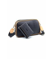 Just Polo Kadın Ayarlanabilir Askılı 6 Bölmeli Mini Çanta Ve Cüzdan Kombini PBU4023-1002 (Taba - Siyah)