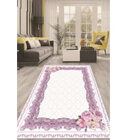 Dijital Kaymaz Taban Yıkanabilir Modern Renkli Salon Halısı Mutfak Halısı Yolluk ND-HT-1069 (Mor)