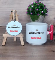 Odyometrist Hediye Seti Kupa Bardak T Kulplu ve Anahtarlık Tıp Bayramı Hediyesi (Model 1)