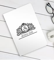 BK Gift Kişiye Özel İsimli Siyah Defter - 13 (Beyaz)