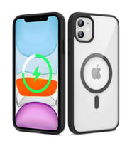 Apple iPhone 11 Kılıf Magsafe Wireless Şarj Özellikli Silikon Zore Ege Kılıf (Siyah)