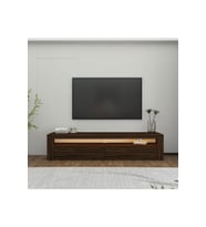 Batı Led Işıklı, 2 Kapaklı Tv Ünitesi, Tv Sehpası (Ceviz)