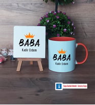Babalar Günü Hediyesi Dekoratif Taş, Kupa Bardak Kırmızı HediyeBabaya Hediye (Model 12)