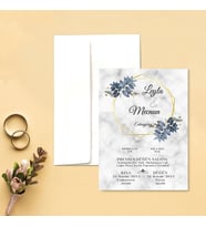 Davetiye Zarf ve Baskı Dahil (Beyaz yada Kraft Zarflı) - Düğün, Nişan, Nikah, Kına Davetiyesi (Beyaz)