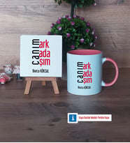 Arkadaşa Hediye Dekoratif Taş, Kupa Bardak Kırmızı Hediye (Model 5)