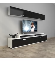 Decoraktiv Ekoflex 5 Slm Tv Ünitesi Tv Sehpası (Beyaz-Siyah)