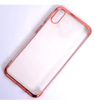 Galaxy M10 Kılıf Dört Köşeli Lazer Silikon Kılıf (Rose)