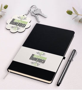 BK Gift Kişiye Özel Mikroelektronik Mühendisi Beyaz Defter Kalem Ve Anahtarlık Hediye Seti-2 (Model 2)