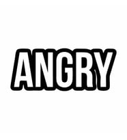 Angry Araba Sticker siyah 16x6 CM (Siyah)