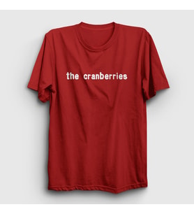 Presmono Unisex Sarı Logo The Cranberries T-Shirt 173993tt (Kırmızı)