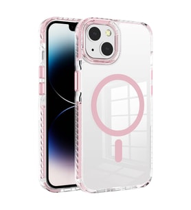 iPhone 11 Kılıf Magsafe Şarj Özellikli Airbagli Takılabilir Askı Aparatlı Nana Kılıf (Pembe)