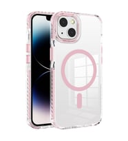 iPhone 11 Kılıf Magsafe Şarj Özellikli Airbagli Takılabilir Askı Aparatlı Nana Kılıf (Pembe)