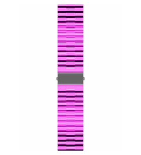 Galaxy Watch 42mm KRD-27 Şeffaf Renkli Transparan Silikon Kordon (Pembe)