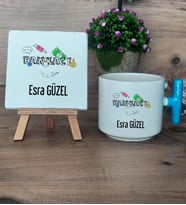 Bankacı Hediye Seti Kupa Bardak T Kulplu ve Dekoratif Taş Bankacıya Hediye Bankacılar Günü Hediyesi (Model 3)