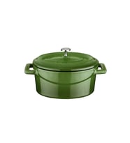 Lava Döküm Mini Oval Tencere. Trendy Serisi Ölçü 9x12cm. (Yeşil)