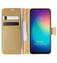 Microsonic Reeder S19 Max Pro S Zoom Kılıf Delux Leather Wallet Siyah (Gold)