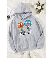 Unisex Gumball Baskılı Sweatshirt (Gri)