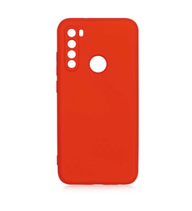 Xiaomi Redmi Note 8 Kılıf Özel Orijinal Lansman Serisi, İçi Kadife, Pürüzsüz Yumuşak ve Mat TPU Silikon (Kırmızı)
