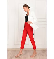 Kadın Astarlı Blazer Ceket 0101-22 (Beyaz)