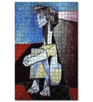 Cakapuzzle Jacqueline Kneeling, 1954 by Picasso Puzzle Yapboz MDF (Ahşap) (500 Parça)