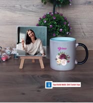 İsme Özel Doğum Günü Hediyesi Fotoğraflı Dekoratif Taş, Kupa Bardak Beyaz Hediye (Model 9)