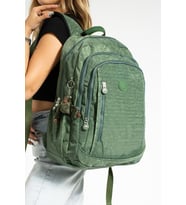 571 Collection Sırt Çantası Unisex 43*30 Cm Okul Çantası Klinkır Kumaş (Yeşil)