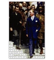 Cakapuzzle Mustafa Kemal Atatürk Beraberindeki Heyet Puzzle Yapboz MDF (Ahşap) (1000 Parça)