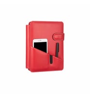 2K 2026 YENİ YIL Organizer Ajanda Telefon Kılıflı 15x21 4 Delikli Tarihli Çizgili Blok 4 Halkalı Rainbow Vegan 20x26 cm (Kırmızı)