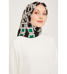 ARMİNE İPEK EŞARP 9007D (TWİLL)... (Yeşil)