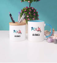 Polis Kupa Bardak Lacivert ve Kalemlik (Model 2)